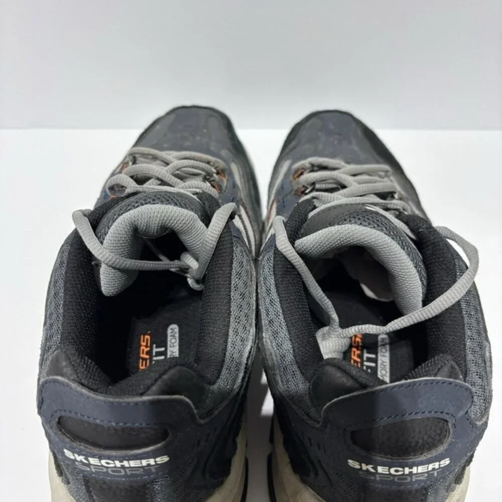 Skechers Men’s Vigor 2.0 - Trait Navy/Gray Lace-Up Sneakers, Size 11.5 Wide